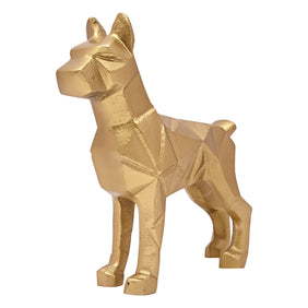 Gold Metal Dog Small Home Office Room Handicraft Table Decor Art Showpiece Brings Prosperity