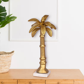 Decorative Marble Base Casting Palm Tree Shaped showpiece for Your Showcase