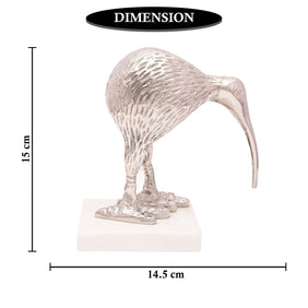 Marble Base Showpiece Metal Kiwi Shape Birds Pack of 1 Best for Décor and Gifting